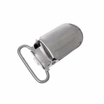 pince attache tétine argenté